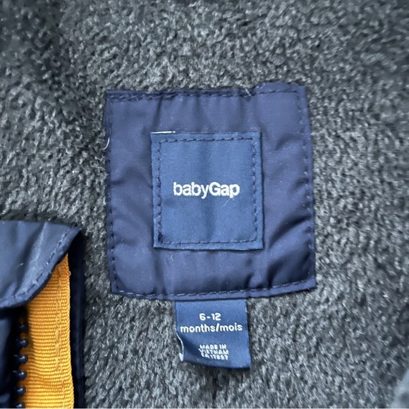 Gap Baby Boy’s Navy One Piece Down Filled Puffer Snowsuit 6-12 Months - Picture 5 of 6